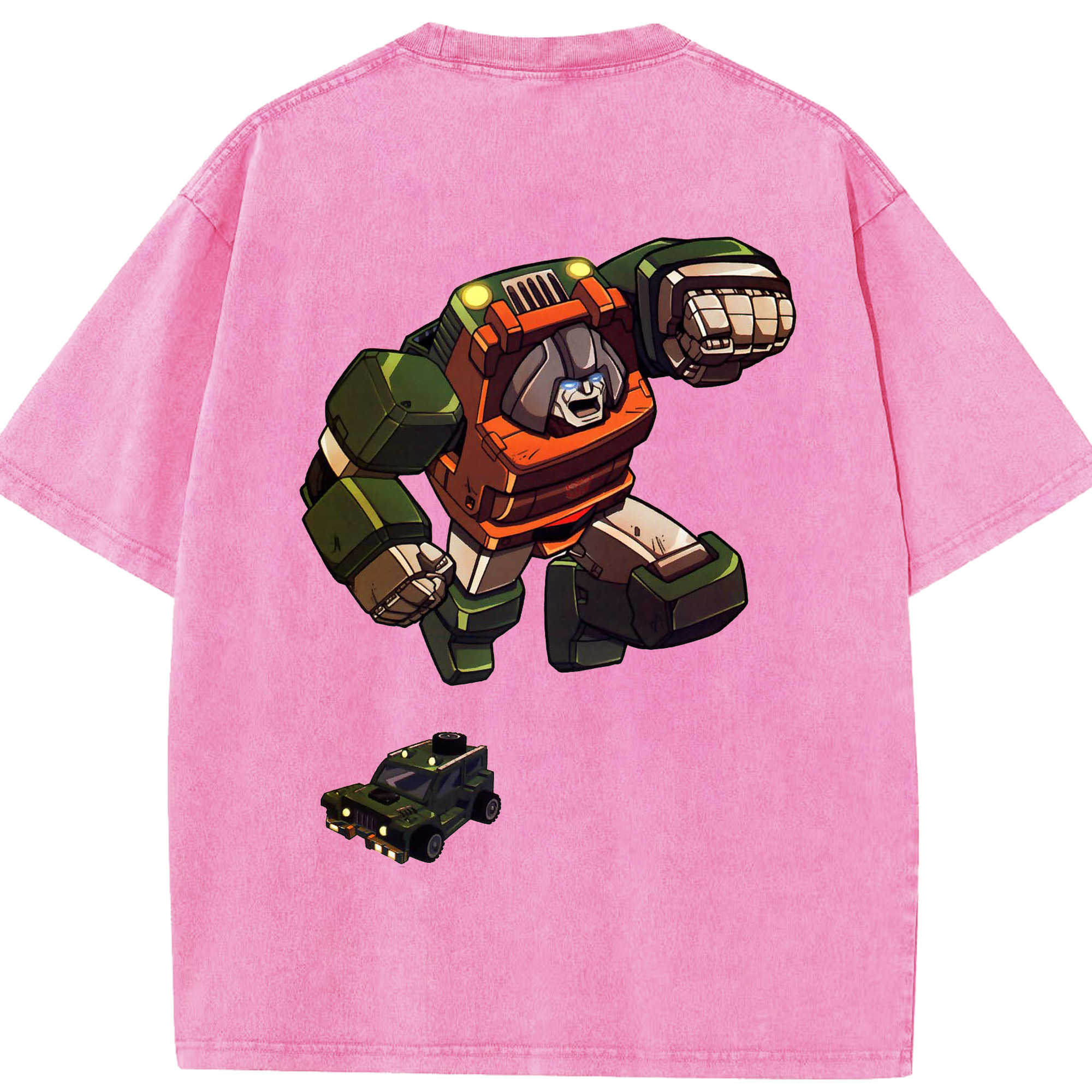 （画像用）  綿100% ヴィンテージ風 半袖Tシャツ（背面プリント）